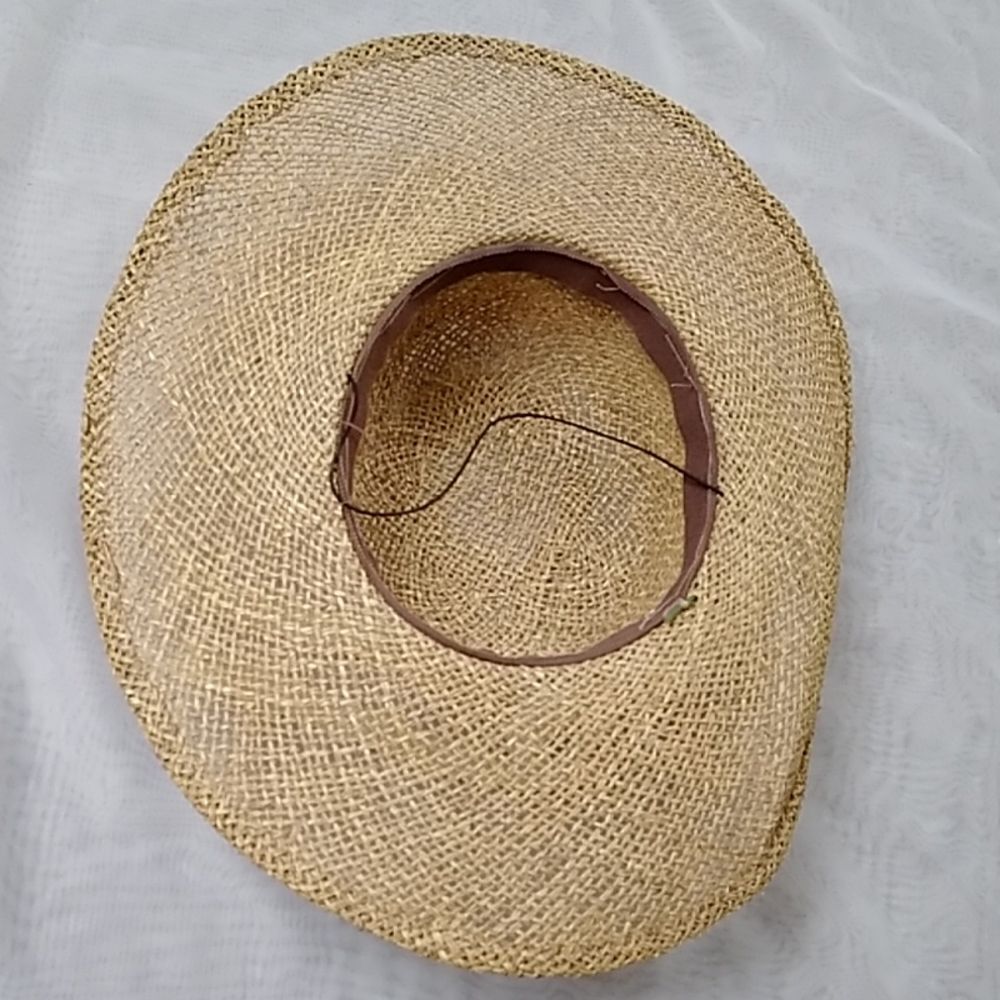 Vintage Handmade Straw Hat - Picture 3 of 6